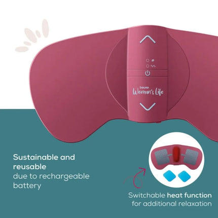 Beurer Menstrual Relax Συσκευή Ανακούφισης Πόνων Περιόδου με TENS και Θερμότητα EM50