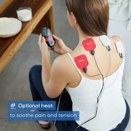 Beurer Heat Ψηφιακή Συσκευή TENS/EMS με Θερμότητα, 4 Ηλεκτρόδια και 64 Προγράμματα EM59