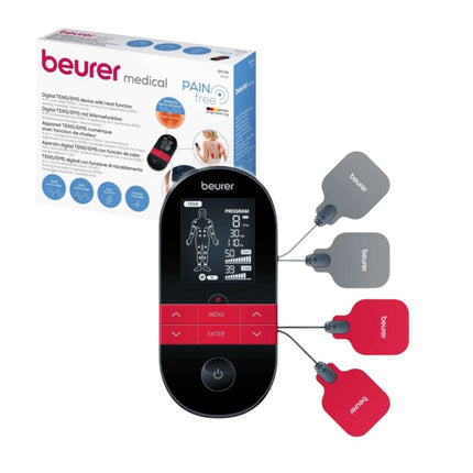 Beurer Heat Ψηφιακή Συσκευή TENS/EMS με Θερμότητα, 4 Ηλεκτρόδια και 64 Προγράμματα EM59