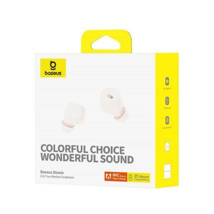 Baseus Headphones In Ear Beans TWS Bowie E18 White