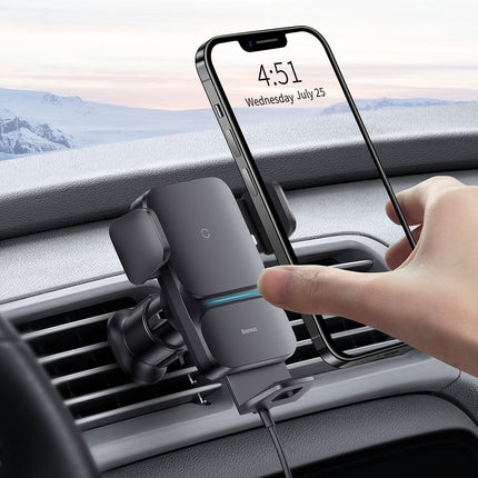 Baseus Wisdom Auto Alignment Car Mount Wireless Charger QI 15W