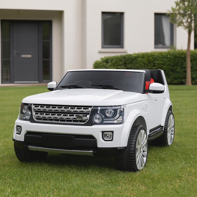 Rover Ηλεκτροκίνητο Αυτοκίνητο 4×4 24V 2 Θέσεων με Δερμάτινα Καθίσματα, MP3 & Τηλεχειριστήριο 2.4G Λευκό, 3+ Ετών