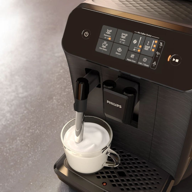 PHILIPS Series 800 Αυτόματη Μηχανή Espresso 1500W 15bar με Κεραμικό Μύλο, My Coffee Choice & AquaClean, Μαύρο, EP0820/00
