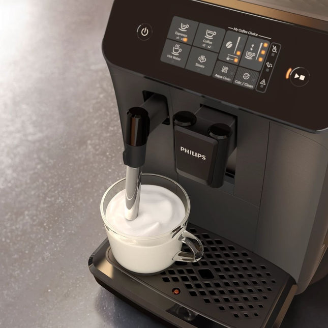 PHILIPS 800 Series Αυτόματη Μηχανή Espresso 1500W 15bar με Μύλο Άλεσης, My Coffee Choice & AquaClean, Μαύρο EP0824/00