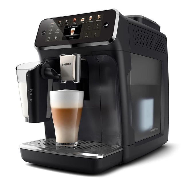 PHILIPS Series 4400 Πλήρως Αυτόματη Μηχανή Espresso 1500W 15bar με 12 Προγραμματισμένα Ροφήματα, LatteGo, Τεχνολογία QuickStart, Κεραμικός Μύλος, ECO & SilentBrew Τεχνολογία EP4441/50