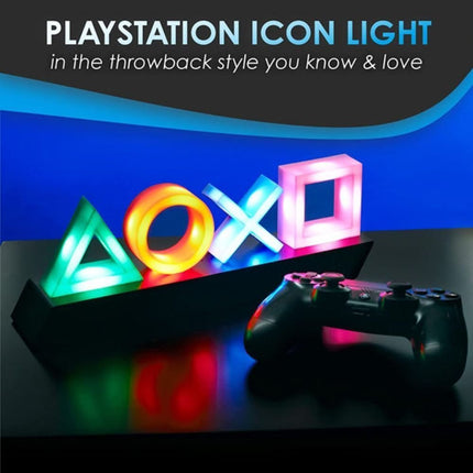 Φωτιστικό Δωματίου PlayStation Symbols LED με 3 Λειτουργίες Φωτισμού