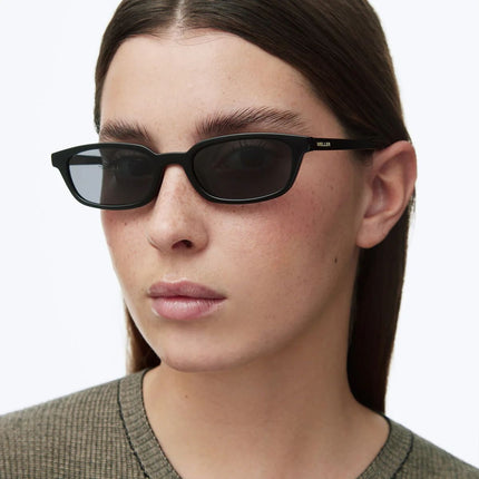 MELLER ERU Unisex Ορθογώνια Γυαλιά Ηλίου με Μαύρους Πολωτικούς Φακούς UV400 ER-TUTCAR All Black