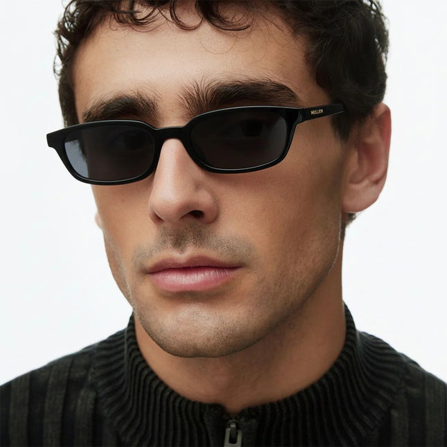 MELLER ERU Unisex Ορθογώνια Γυαλιά Ηλίου με Μαύρους Polarized Φακούς UV400 ER-TUTCAR All Black