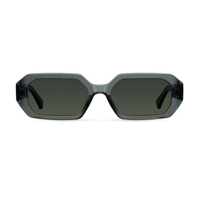 MELLER ESI Unisex Γεωμετρικά Γυαλιά Ηλίου με Γκρι Σκελετό και Πράσινους Polarized Φακούς UV400 ES-FOSSILOLI Fossil Olive