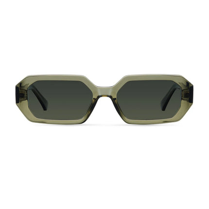 MELLER ESI Unisex Γεωμετρικά Γυαλιά Ηλίου με Πράσινο Σκελετό και Πολωτικούς Πράσινους Φακούς UV400 ES-STONEOLI Stone Olive