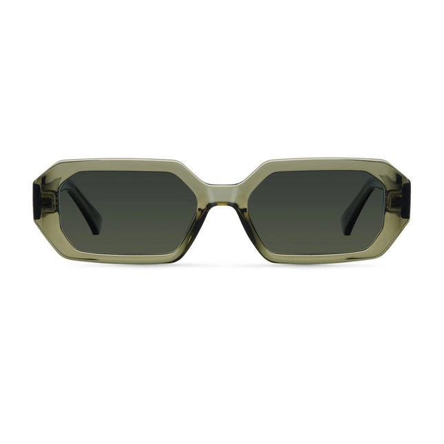 MELLER ESI Unisex Γεωμετρικά Γυαλιά Ηλίου με Πράσινο Σκελετό και Polarized Πράσινους Φακούς UV400 ES-STONEOLI Stone Olive
