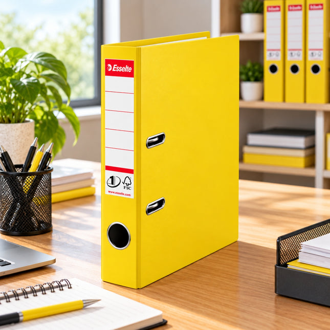 ESSELTE Premium Lever Arch File Boxfile A4 50mm με No.1 Mechanism Κίτρινο