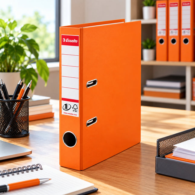 ESSELTE Premium Lever Arch File Boxfile A4 50mm με No.1 Mechanism Πορτοκαλί