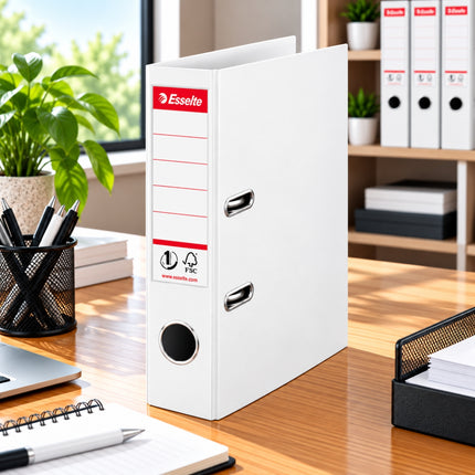 Esselte Premium Plastic Lever Arch File Boxfile A4 75mm με No.1 Mechanism Άσπρο