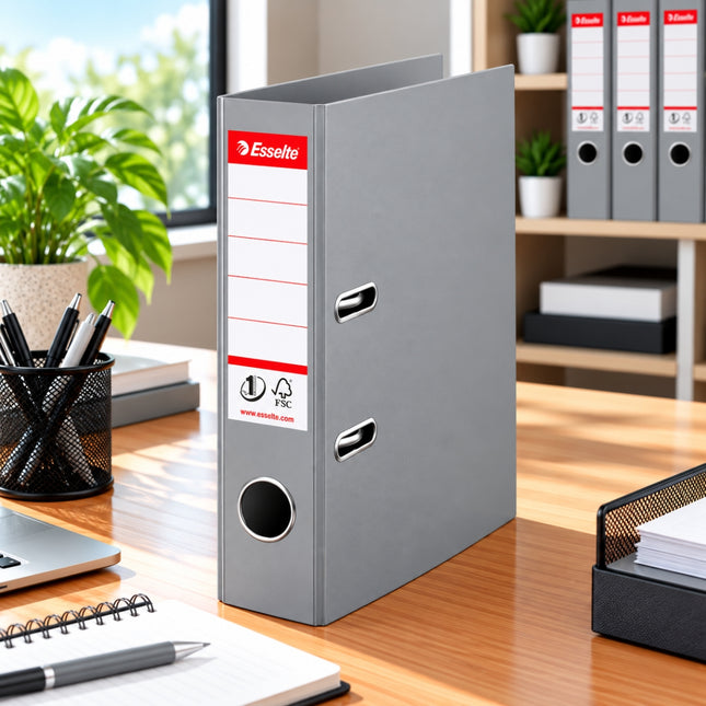 Esselte Premium Plastic Lever Arch File Boxfile A4 75mm με No.1 Mechanism Γκρίζο