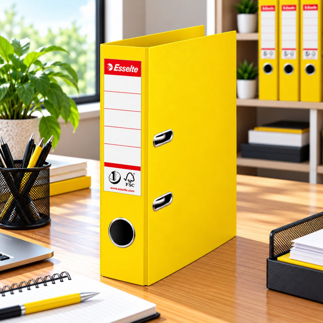 Esselte Premium Plastic Lever Arch File Boxfile A4 75mm με No.1 Mechanism Κίτρινο