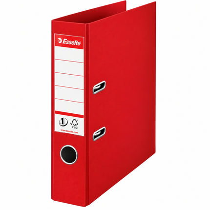 Esselte Premium Plastic Lever Arch File Boxfile A4 75mm με No.1 Mechanism Κόκκινο