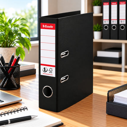 Esselte Premium Plastic Lever Arch File Boxfile A4 75mm με No.1 Mechanism Μαύρο