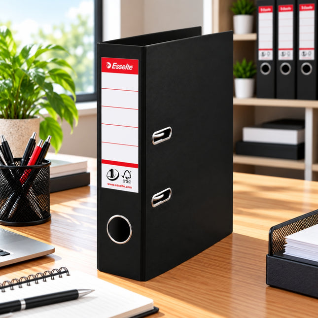 Esselte Premium Plastic Lever Arch File Boxfile A4 75mm με No.1 Mechanism Μαύρο