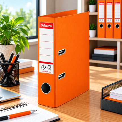 Esselte Premium Plastic Lever Arch File Boxfile A4 75mm με No.1 Mechanism Πορτοκαλί