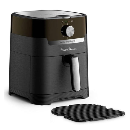 MOULINEX Easy Fry & Grill 2σε1 Φριτέζα Αέρος & Ψησταριά 1400W με XL Χωρητικότητα Κάδου 4.2L, 8 Προγράμματα, Τεχνολογία Extra Crisp & Ψηφιακός Χειρισμός EZ501810