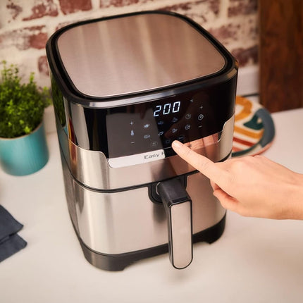 MOULINEX Easy Fry & Grill XXL Air Fryer 2σε1 Φριτέζα & Ψησταριά Αέρος 1400W με Χωρητικότητα Κάδου 4.2L, 8 Προγράμματα, Χρονοδιακόπτης & Τεχνολογία Extra Crisp EZ505D10