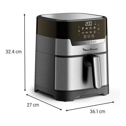 MOULINEX Easy Fry & Grill XXL Air Fryer 2σε1 Φριτέζα & Ψησταριά Αέρος 1400W με Χωρητικότητα Κάδου 4.2L, 8 Προγράμματα, Χρονοδιακόπτης & Τεχνολογία Extra Crisp EZ505D10