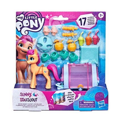 My Little Pony Movie Magic Sunny Starscout Σετ Παιχνιδιού με Καρότσι Smoothie, Φιγούρα & 17 Αξεσουάρ F2449 3+ Ετών