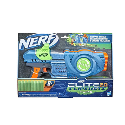 Nerf Elite 2.0 Flipshots Flip-8 Εκτοξευτής Βελών με 8 Κάννες και 8 Nerf Elite Βελάκια F2549 8+ Ετών Μπλε