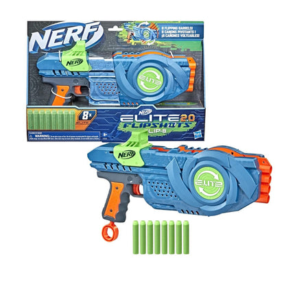 Nerf Elite 2.0 Flipshots Flip-8 Εκτοξευτής Βελών με 8 Κάννες και 8 Nerf Elite Βελάκια F2549 8+ Ετών Μπλε