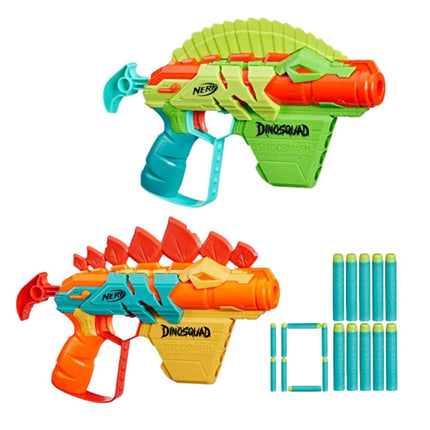 Hasbro Nerf DinoSquad Stego-Duo Σετ 2 Εκτοξευτών Βελών με 10 Nerf Elite Βελάκια F6315 8+ Ετών