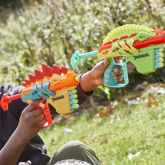 Hasbro Nerf DinoSquad Stego-Duo Σετ 2 Εκτοξευτών Βελών με 10 Nerf Elite Βελάκια F6315 8+ Ετών