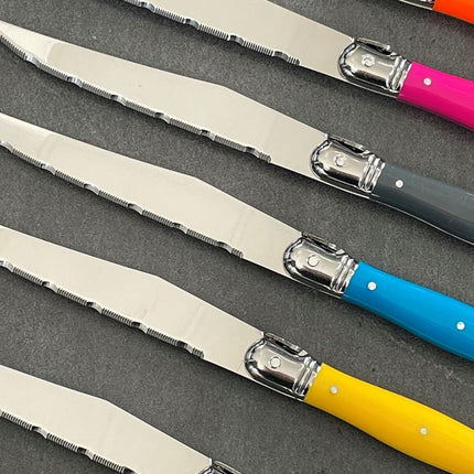 FACKELMANN Σετ 6 Mαχαιριών Stainless Steel, Πολύχρωμα με Κοφτερά Δόντια σε Συσκευασία Δώρου