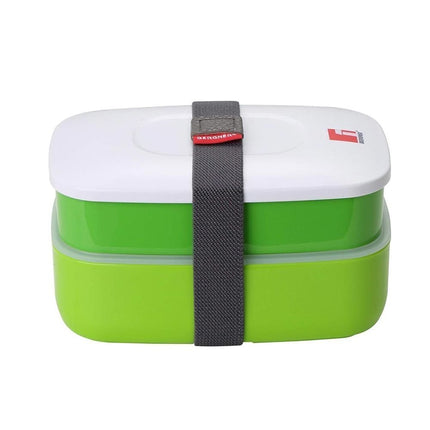 Φαγητοδοχείο Lunchbox 2 επιπέδων 1.2L με ιμάντα ασφαλείας σε πράσινο χρώμα, BG-5752-GR – Bergner