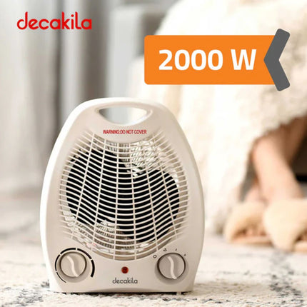 DECAKILA Αερόθερμο 2000W με Ρυθμιζόμενο Θερμοστάτη & Προστασία Υπερθέρμανσης KEFH002W