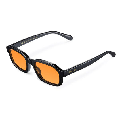 MELLER FARA Unisex Τετράγωνα Γυαλιά Ηλίου με Μαύρο Σκελετό και Πορτοκαλί Φακούς UV400 FA-TUTORANGE Black Orange