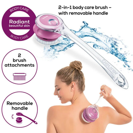 Beurer Pureo Complete Cleansing Ηλεκτρική Βούρτσα Καθαρισμού Σώματος με Αποσπώμενη Λαβή και Αυτονομία έως 60 Λεπτά FC55