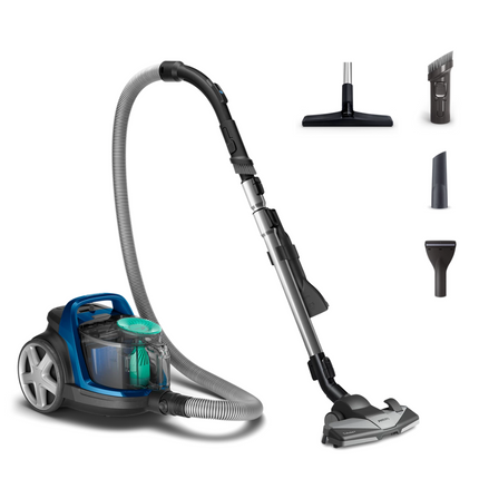 PHILIPS Ισχυρή Ηλεκτρική Σκούπα χωρίς Σακούλα Series 5000 900W 1.5L με Τεχνολογία PowerCyclone 7 Χρώμα Μαύρο-Μπλε FC9550/09