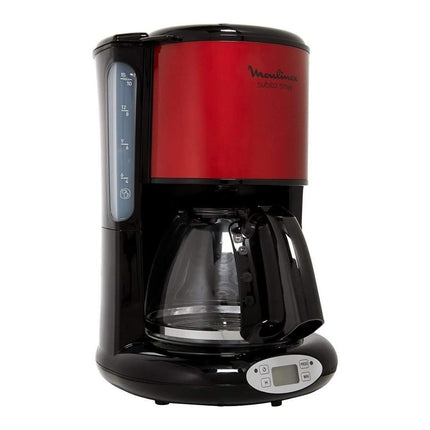 MOULINEX Subito Καφετιέρα Φίλτρου 1000W με Κανάτα 1.25L για 10-15 Φλιτζάνια, Προγραμματιζόμενος Xρονοδιακόπτης & Anti-Drip Σύστημα FG362D10