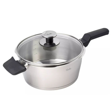 FISSLER Vitaquick Premium Σετ Χύτρας Ταχύτητας 22cm 6L & 3.5L με Ένθετο Ατμού και Γυάλινο Καπάκι 602-410-13-090/0