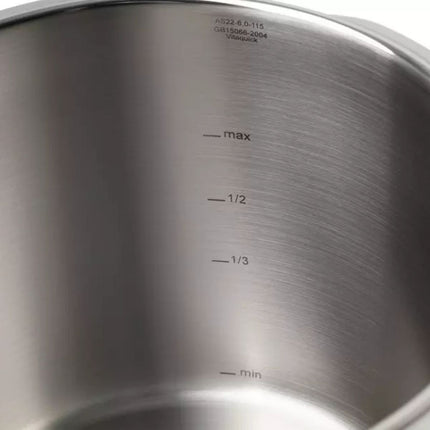 FISSLER Vitaquick Premium  Χύτρα Ταχύτητας 22cm 6L με Ένθετο Ατμού 602-410-06-070/0