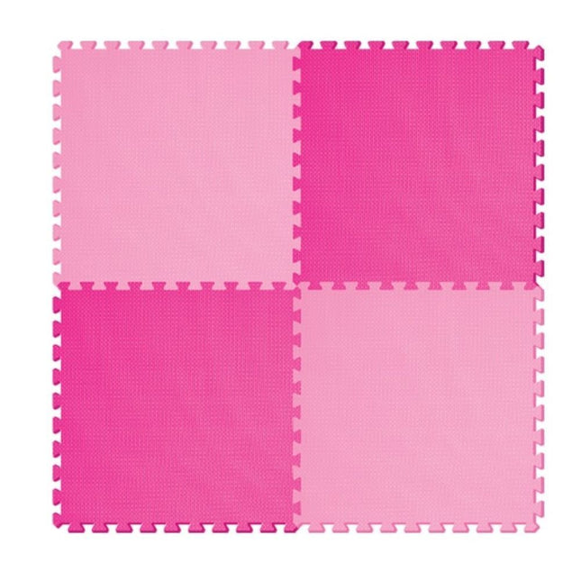 Χαλάκι Παζλ Πατώματος 4 τεμαχίων 60x60x1,2cm Ροζ