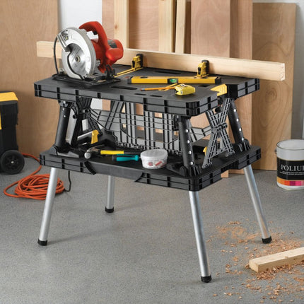 KETER Πτυσσόμενο Τραπέζι ΕργασίαςΚατάλληλο για Εργασίες DIY, Ξυλουργικές Εφαρμογές, Ηλεκτρικά Εργαλεία και Επαγγελματική Χρήση