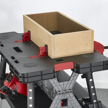 KETER Πτυσσόμενο Τραπέζι ΕργασίαςΚατάλληλο για Εργασίες DIY, Ξυλουργικές Εφαρμογές, Ηλεκτρικά Εργαλεία και Επαγγελματική Χρήση