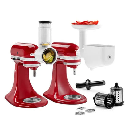 KitchenAid Σετ Εξαρτημάτων Μίξερ με Μηχανή Άλεσης, Σουρωτήρι και Κόφτη Λαχανικών 9 Τεμάχια 5KSM2FPPC