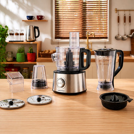 Morphy Richards Πολυμηχάνημα Κουζίνας 1000W με Μπλέντερ, Κόφτη και Εξαρτήματα Κοπής FP90892S