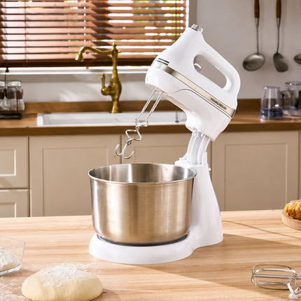 Morphy Richards Μίξερ 500W με Περιστρεφόμενο Ανοξείδωτο Μπολ 4.3L και Λειτουργία Turbo HM50564W