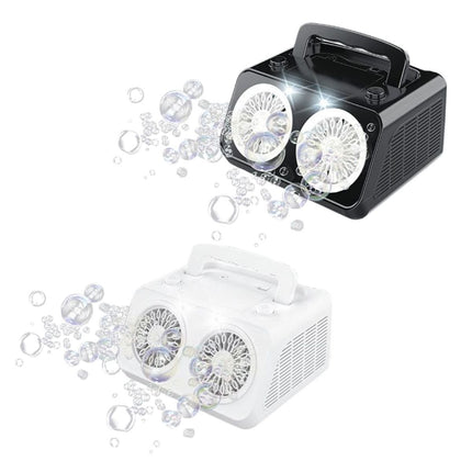 Φορητή Αυτόματη Μηχανή Φυσαλίδων με Δύο Ανεμιστήρες για Αύθονες Φυσαλίδες το Λεπτό Μαύρο/Άσπρο