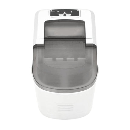 Φορητή Παγομηχανή 15kg/Ημέρα με Ανάδευση για Γρήγορη Παραγωγή Πάγου σε 8–10 Λεπτά Λευκό