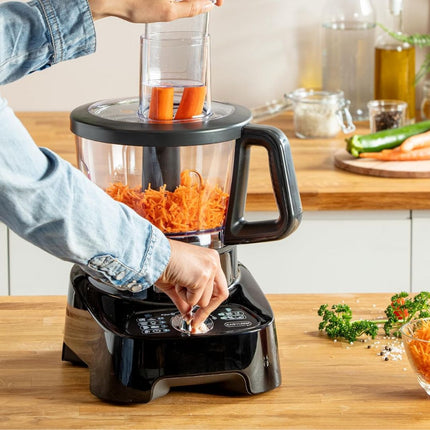 MOULINEX DoubleForce Πολυμίξερ Κουζίνας 1000W με 28 Λειτουργίες, Μπολ 3L, Μπλέντερ 2L, 8 Αξεσουάρ, Λεπίδες Τιτανίου & 6 Ταχύτητες FP821811